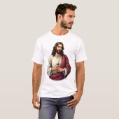 Jesus Timmerman Mark Vintage Gravure T-shirt 2 (Voorkant volledig)