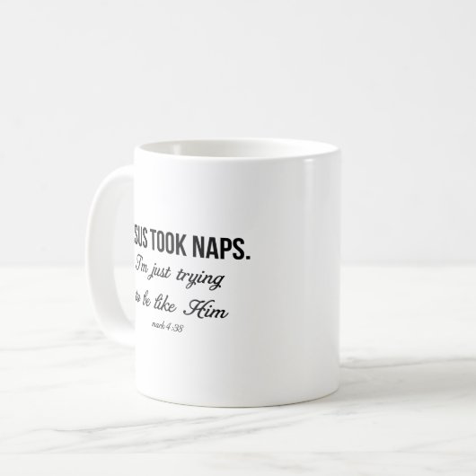 Jesus Took Naps Koffiemok (Voorkant links)