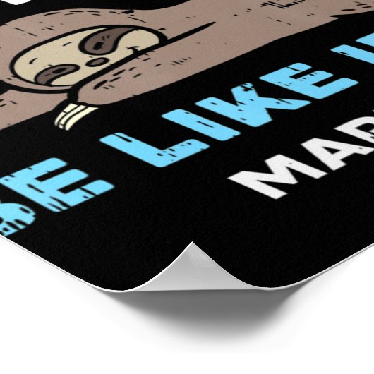 Jesus Took Naps Sloth Funny Bible Verse God Poster (Hoek)