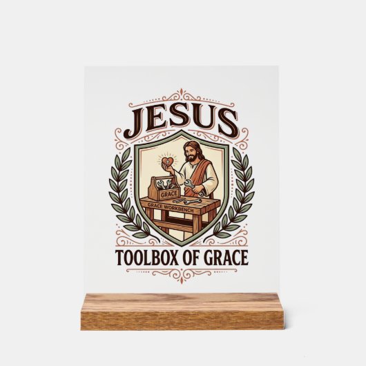 Jesus Toolbox Van Genade Jesus Toolbox Genade Chri Acryl Bord (Voorkant)