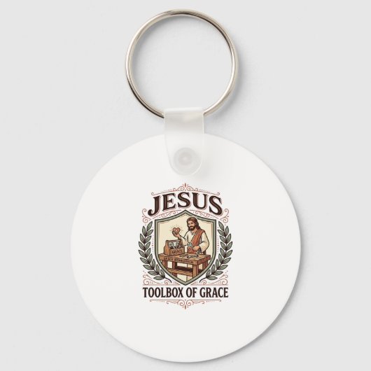 Jesus Toolbox Van Genade Jesus Toolbox Genade Chri Sleutelhanger (Voorkant)