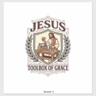 Jesus Toolbox Van Genade Jesus Toolbox Genade Chri Sticker