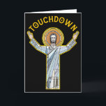 Jesus Touchdown Leuk Christelijk Geloof Grappige S Kaart<br><div class="desc">Jesus Touchdown Leuk Christelijk Geloof Grappige Spreuk Meme Christus Bid</div>