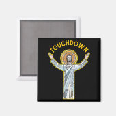 Jesus Touchdown Leuk Christelijk Geloof Grappige S Magneet (Voorkant / Achterkant)