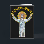 Jesus Touchdown Leuk Christelijk Geloof Zeggende M Kaart<br><div class="desc">Jesus Touchdown Leuk Christelijk Geloof Zeggende Meme Christus Bid</div>