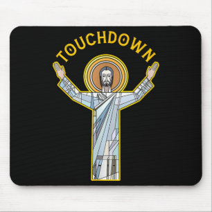 Jesus Touchdown Leuk Christelijk Geloof Zeggende M Muismat