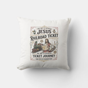 Jesus Treinkaartje Reis Jesus Treinkaartje Kussen
