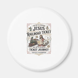 Jesus Treinkaartje Reis Jesus Treinkaartje Magneet