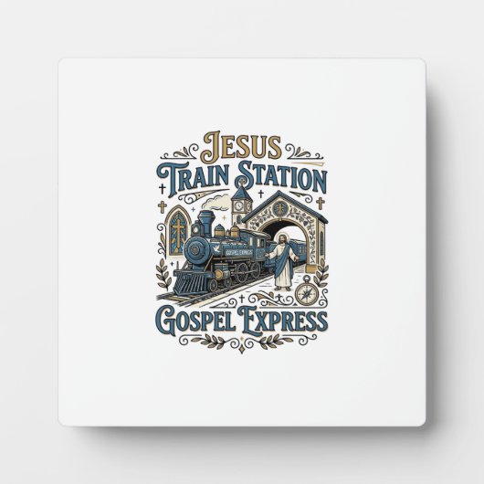 Jesus Treinstation Gospel Express Jesus Treinstati Fotoplaat (Voorkant)
