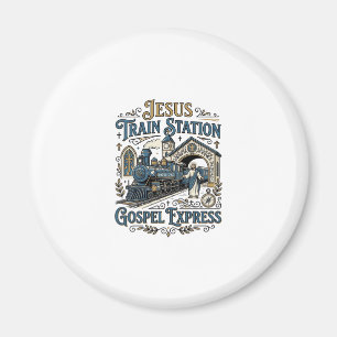 Jesus Treinstation Gospel Express Jesus Treinstati Magneet