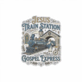 Jesus Treinstation Gospel Express Jesus Treinstati Sticker (Voorkant)