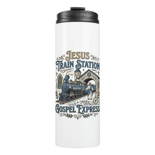 Jesus Treinstation Gospel Express Jesus Treinstati Thermosbeker (Voorkant)