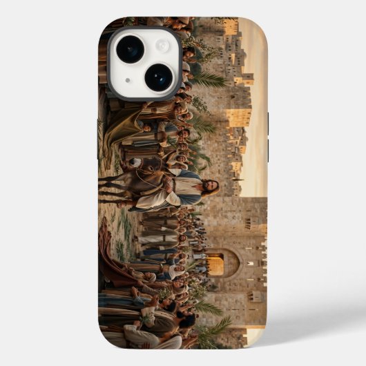 Jesus Triumphal Entry Palm Christian iPhone Case (Achterkant)