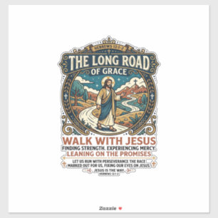 Jesus Trucker Long Haul T-Shirt Inspirerend Geloof Sticker