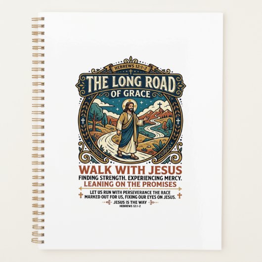 Jesus Trucker Long Haul T-Shirt Inspirerend Gemaak Planner (Voorkant)
