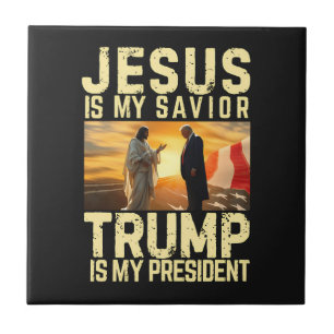 Jesus Trump - Jezus is mijn Heer Verlosser Tegeltje