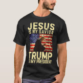 Jesus Trump T-shirt - Jesus Is My Lord Savior Trum (Voorkant)