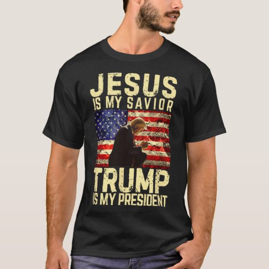 Jesus Trump T-shirt - Jesus Is My Lord Savior Trum (Voorkant)