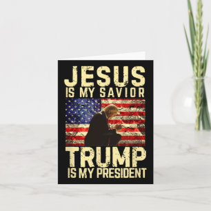 Jesus Trump T-shirt - Jesus Is My Lord Savior Trum Kaart