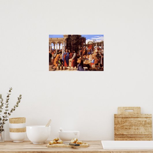 Jesus Turning Water in Wine (John 2: 1-11) Poster (Keuken)