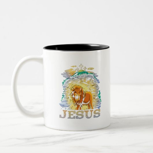 Jesus Tweekleurige Koffiemok (Links)