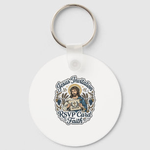 Jesus Uitnodiging RSVP Kaart Geloof Jesus Uitnodig Sleutelhanger