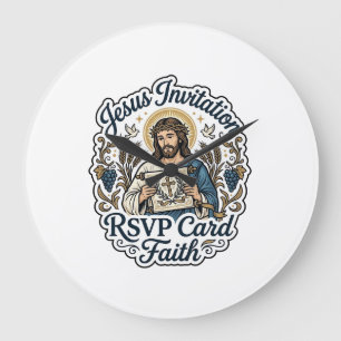 Jesus Uitnodiging RSVP Kaart Geloof Jezus Uitnodig Grote Klok