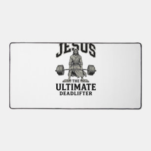 Jesus ultieme deadlifter vintage gymshirt ontwerp bureaumat