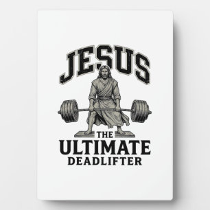 Jesus ultieme deadlifter vintage gymshirt ontwerp fotoplaat