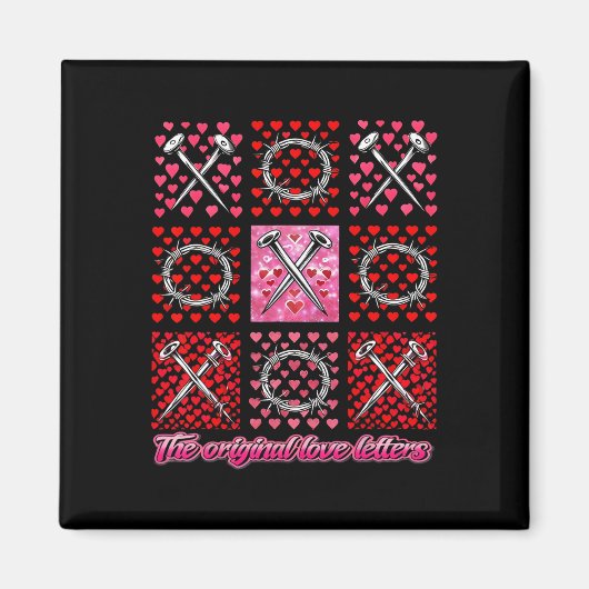 Jesus Valentijn Xoxo De Originele Liebesbrieven Fa Magneet (Voorkant)