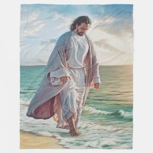 JESUS van de ZEE Fleece Deken (Voorkant)