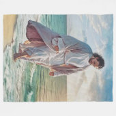 JESUS van de ZEE Fleece Deken (Voorkant (Horizontaal))