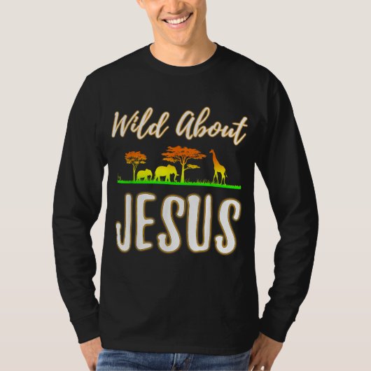 Jesus VBS Mannen Vrouwen Kinder Wild over Jezus Ch T-shirt (Voorkant)