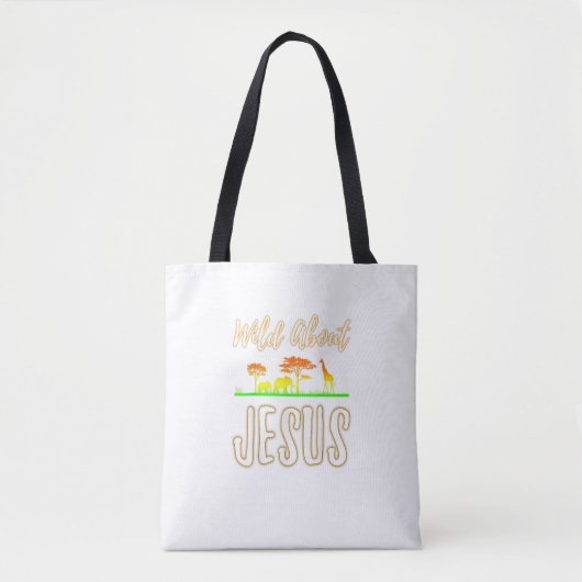 Jesus Vbs Mannen Vrouwen Kinder Wild over Jezus Ch Tote Bag (Voorkant)
