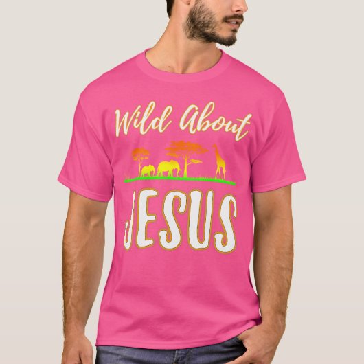 Jesus Vbs Wild over het Christelijke geloof T-shirt (Voorkant)