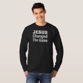 Jesus veranderde het spel Christelijk T-shirt (Voorkant volledig)