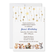 Jesus' verjaardag Kerstfeest uitnodiging