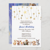 Jesus' verjaardag Kerstfeest uitnodiging (Voorkant / Achterkant)