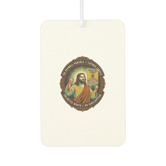 Jesus Verlopen Software Abonnement Betaalmuur Tech Luchtverfrisser (Voorkant)