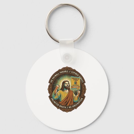 Jesus Verlopen Software Abonnement Betaalmuur Tech Sleutelhanger (Voorkant)