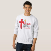 JESUS VERLOSTE MIJ Christelijk Pasen Trui (Voorkant volledig)