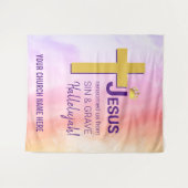 JESUS VERLOSTE ONS CHRISTELIJK PAASFEES WANDKLEED (Voorkant (horizontaal))
