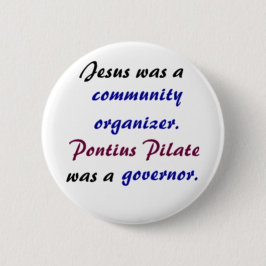 Jesus versus Pontius Pilate Ronde Button 5,7 Cm (Voorkant)