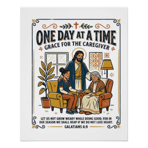 Jesus Verzorging Ouder Wordende Ouders Grafische T Perfect Poster