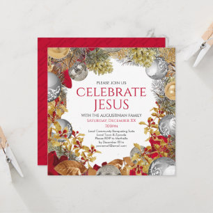 JESUS Vieren Christelijke Krans Kerstfeest Kaart