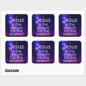 Jesus Vierkante Sticker (Vel)