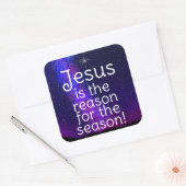 Jesus Vierkante Sticker (Envelop)