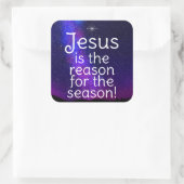 Jesus Vierkante Sticker (Tas)