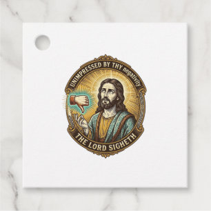 Jesus Vind-ik-niet-knop Sociale Media Hater Troll  Bedankjes Labels