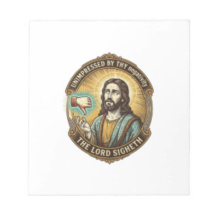 Jesus Vind-ik-niet-knop Sociale Media Hater Troll  Notitieblok